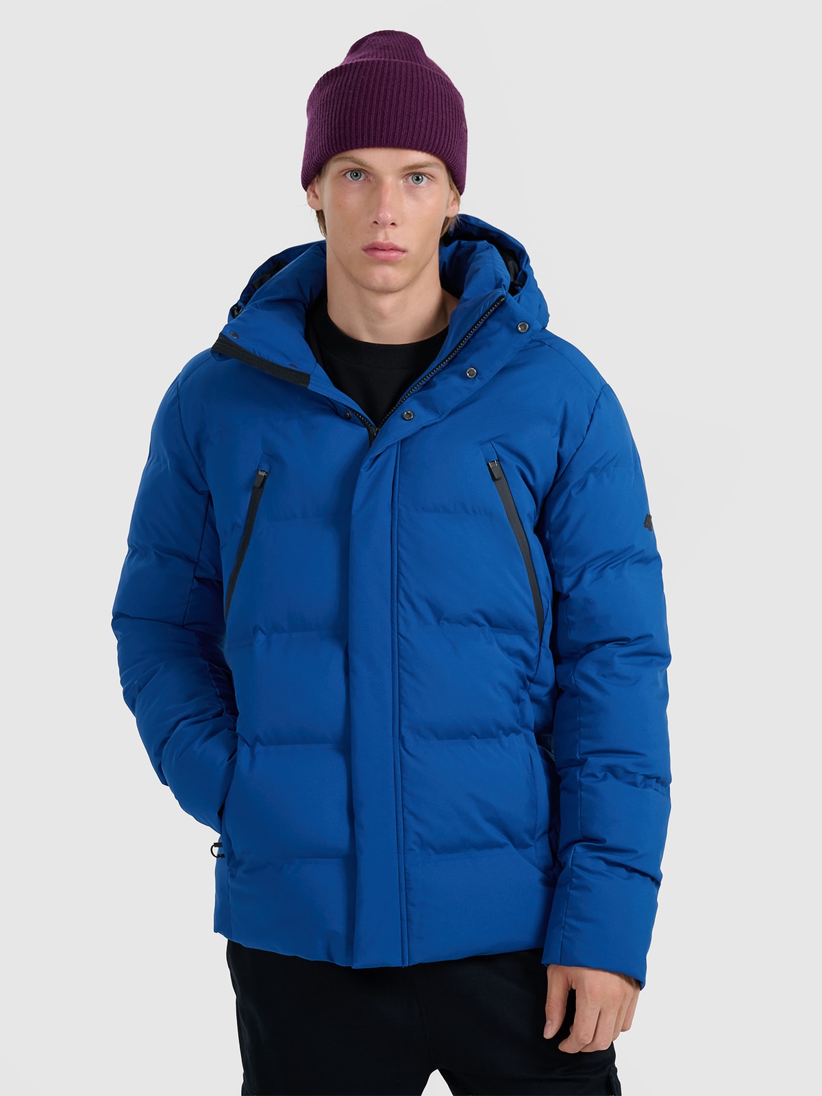 4F Kurtka puchowa z wypełnieniem syntetycznym membrana 10000 męska - niebieska XXL