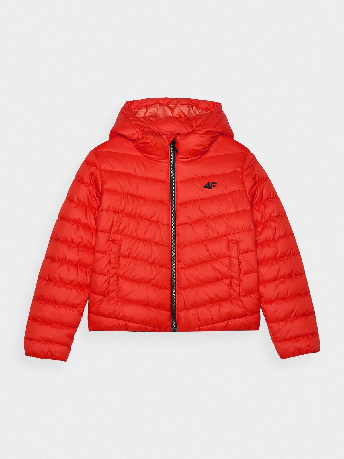 4F Kurtka puchowa z wypełnieniem syntetycznym chłopięca - pomarańczowa 158 (12-13 lat)