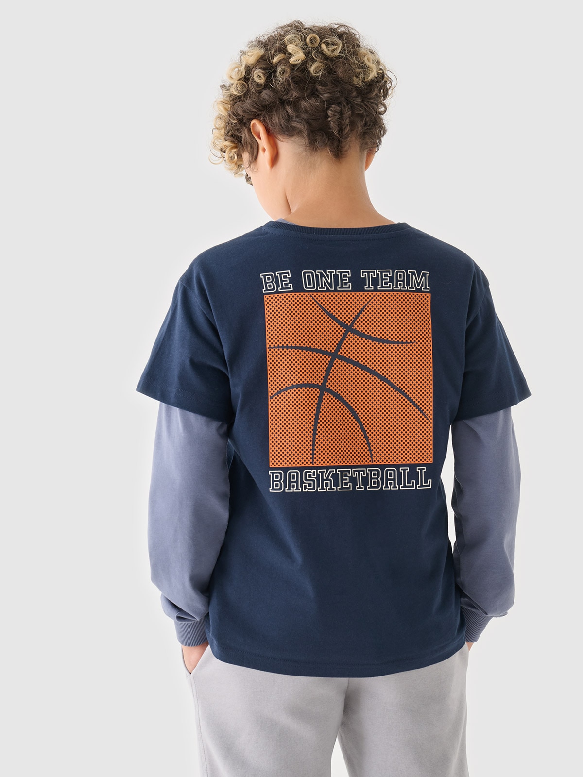 4F T-shirt z nadrukiem chłopięcy - gra natowy 158 (12-13 lat)