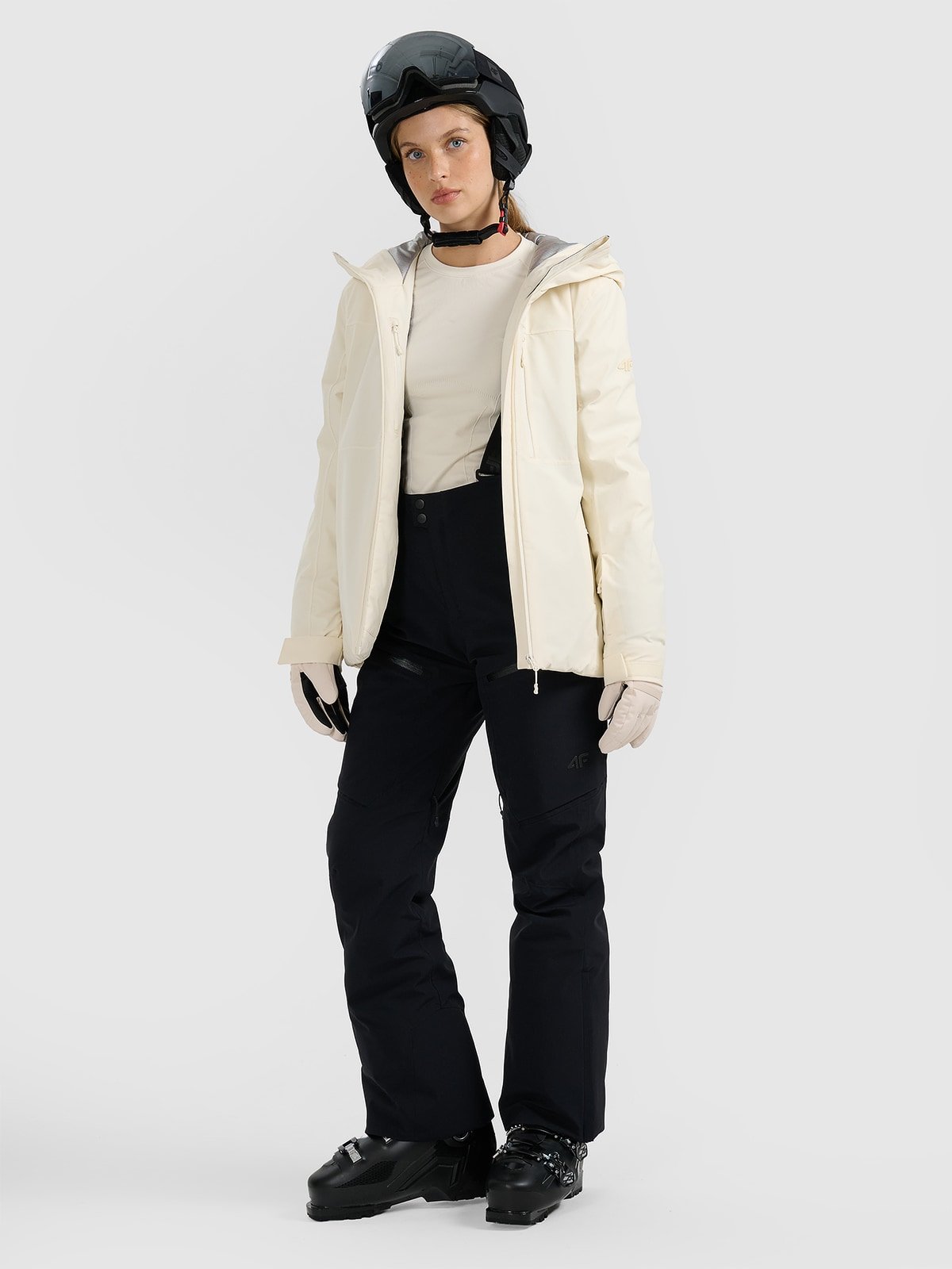 4F Spodnie narciarskie membrana 15000 damskie - czarne XL