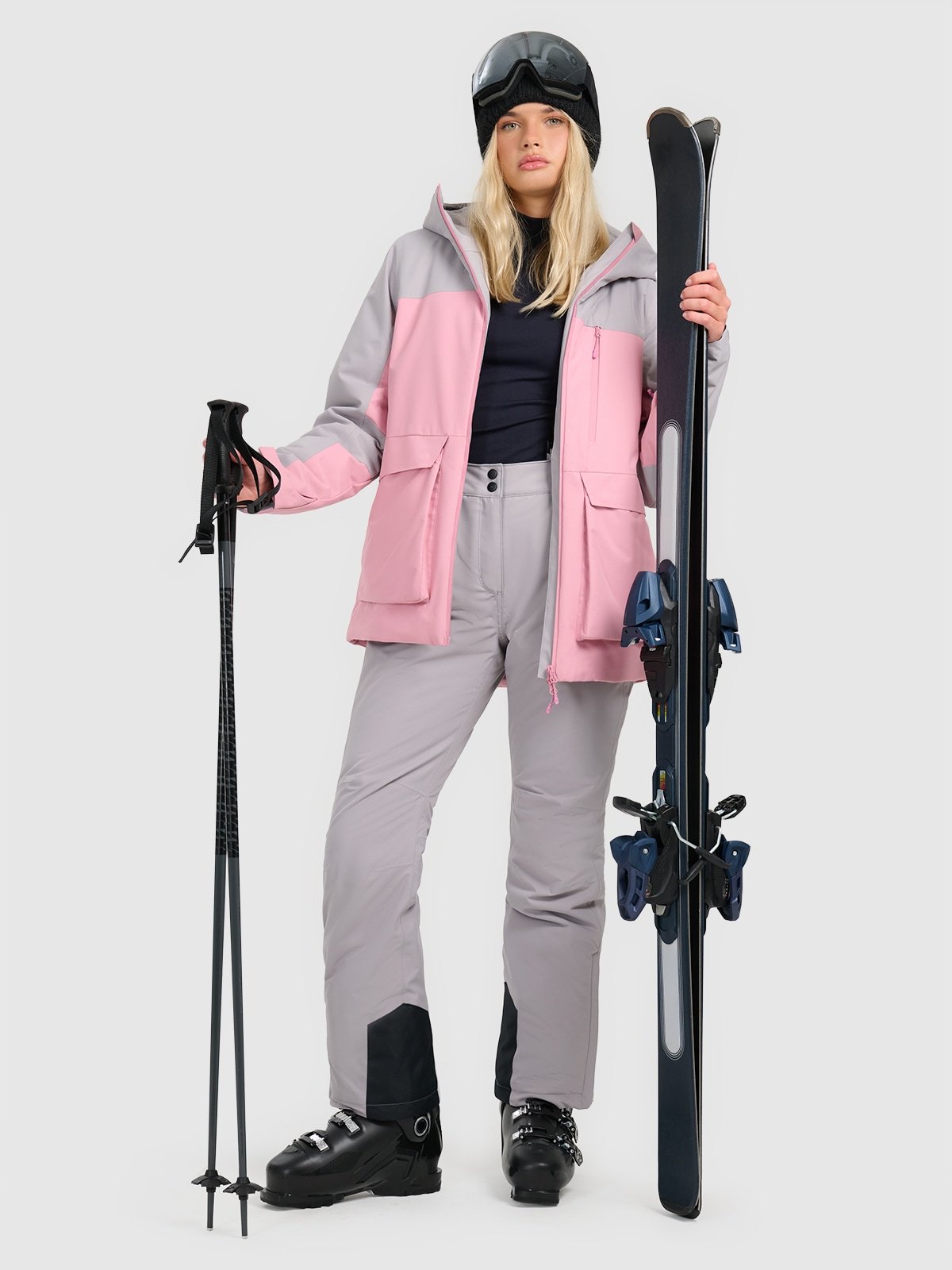 4F Spodnie narciarskie membrana 5000 damskie - szare L