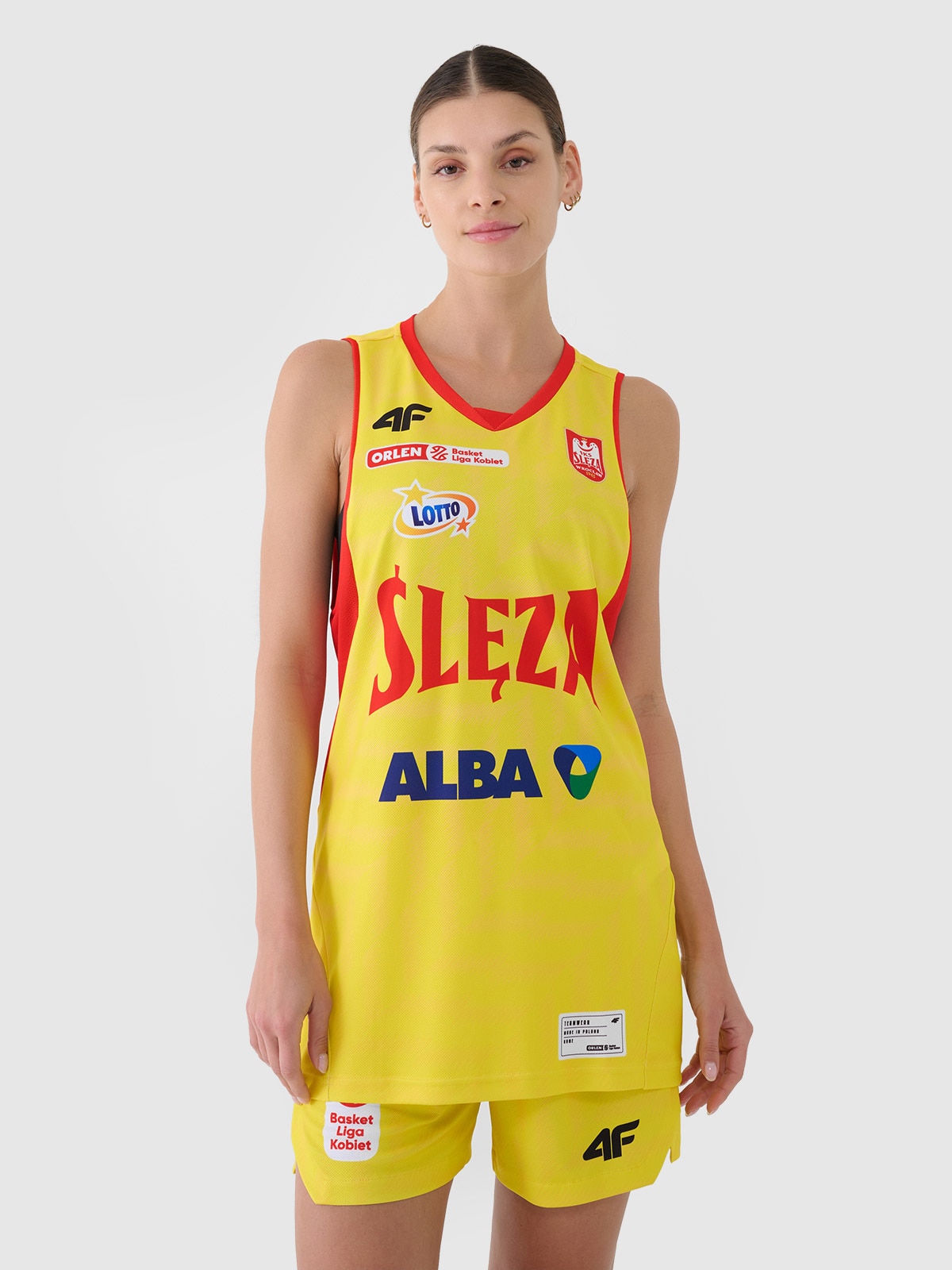 4F Koszulka meczowa replika domowa z sezonu 2024/25 damska 4F x Ślęza Wrocław - multikolor S