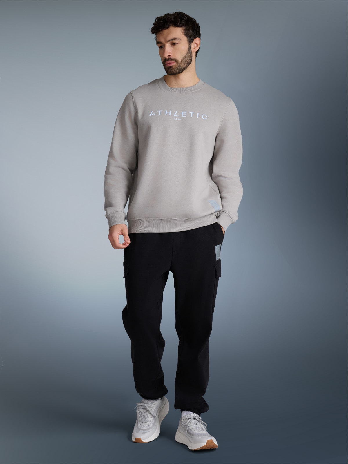 4F Bluza dresowa nierozpinana bez kaptura męska - szara XXL