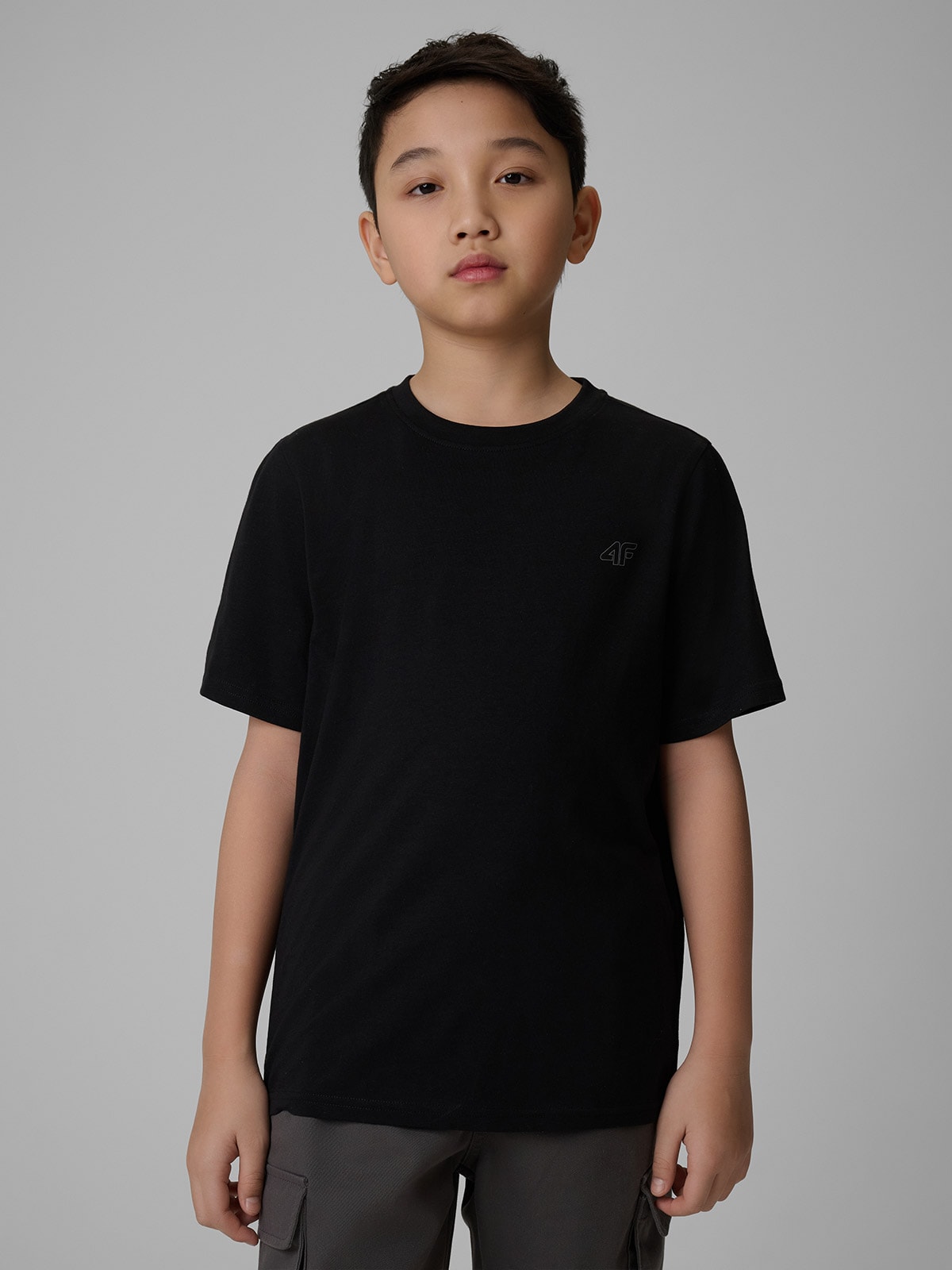 4F T-shirt gładki (2-pack) chłopięcy - multikolor 122/128 (6-8 lat)