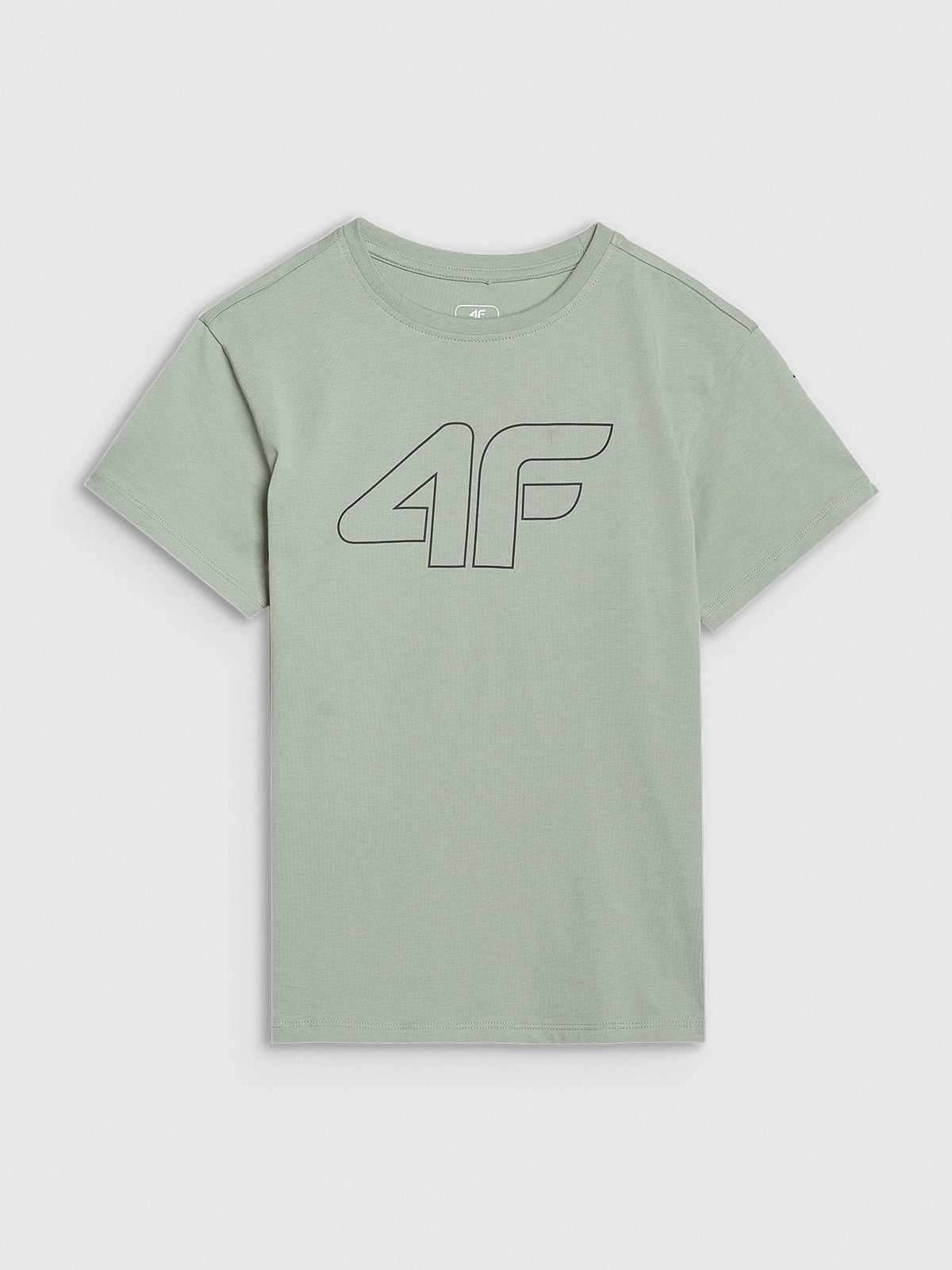 4F T-shirt oversize z nadrukiem chłopięcy - zielony 134 (8-9 lat)