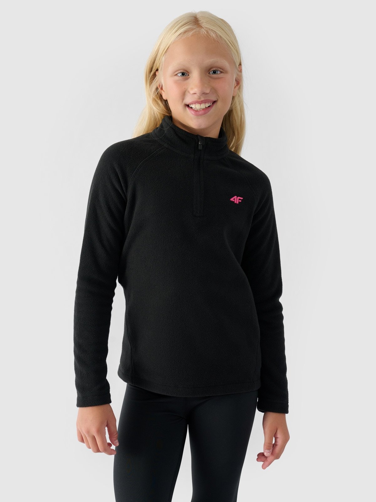4F Bielizna termiczna polarowa (góra) dziewczęca - czarna 134/140 (8-10 lat)