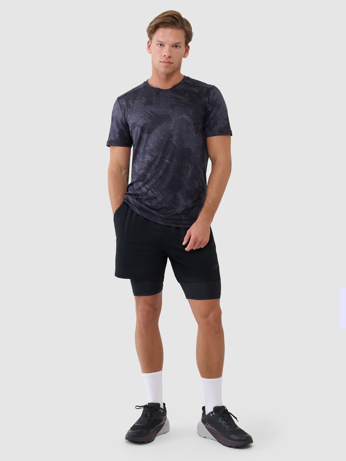 4F Spodenki treningowe szybkoschnące męskie - czarne L