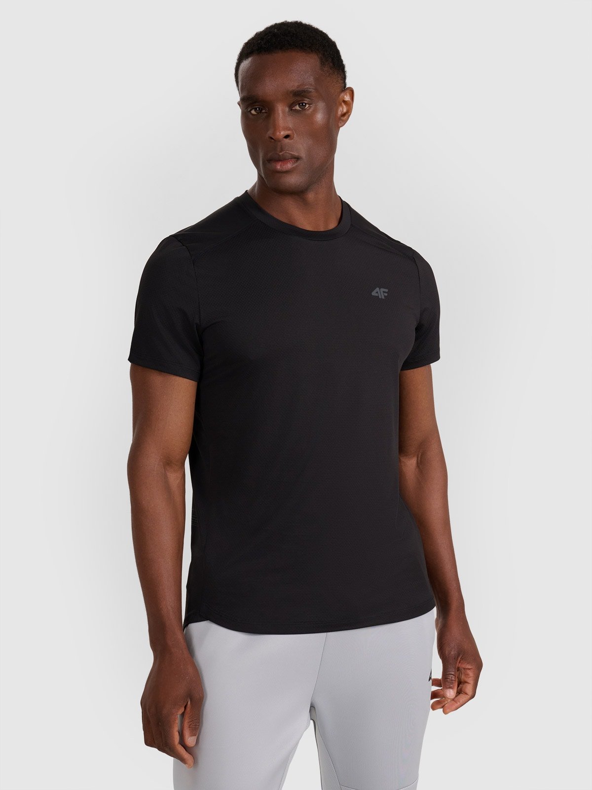 4F Koszulka treningowa szybkoschnąca męska - czarna XL
