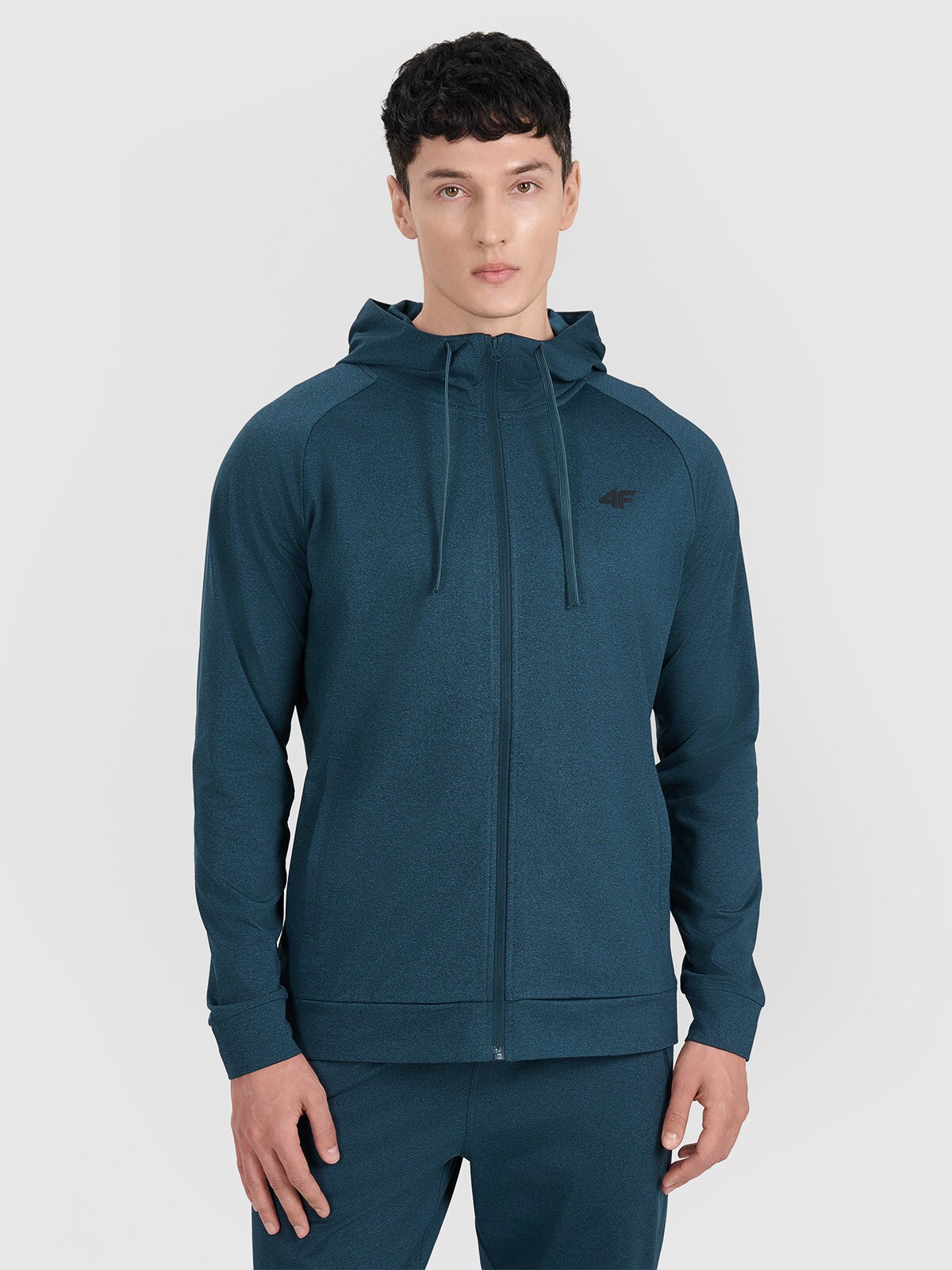 4F Bluza treningowa regular szybkoschnąca męska - granatowa M