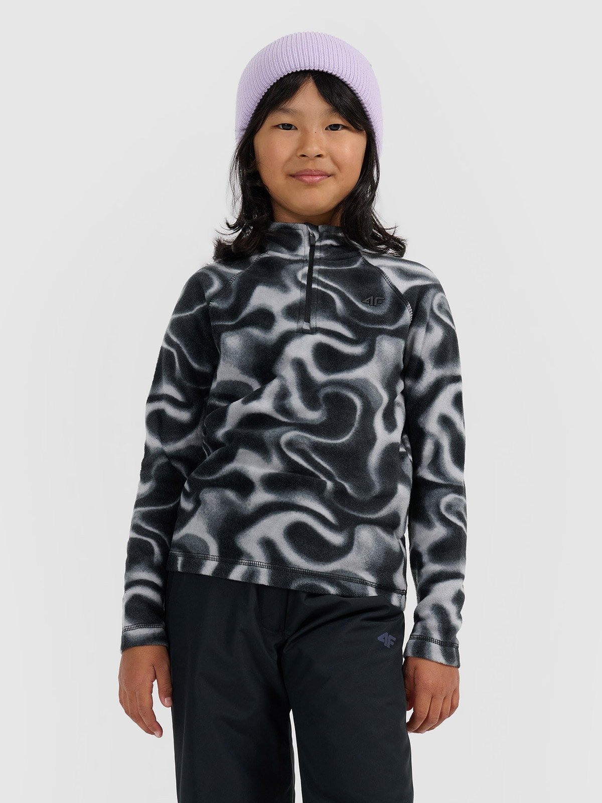 4F Bielizna termiczna polarowa (góra) dziewczęca - czarna 134/140 (8-10 lat)