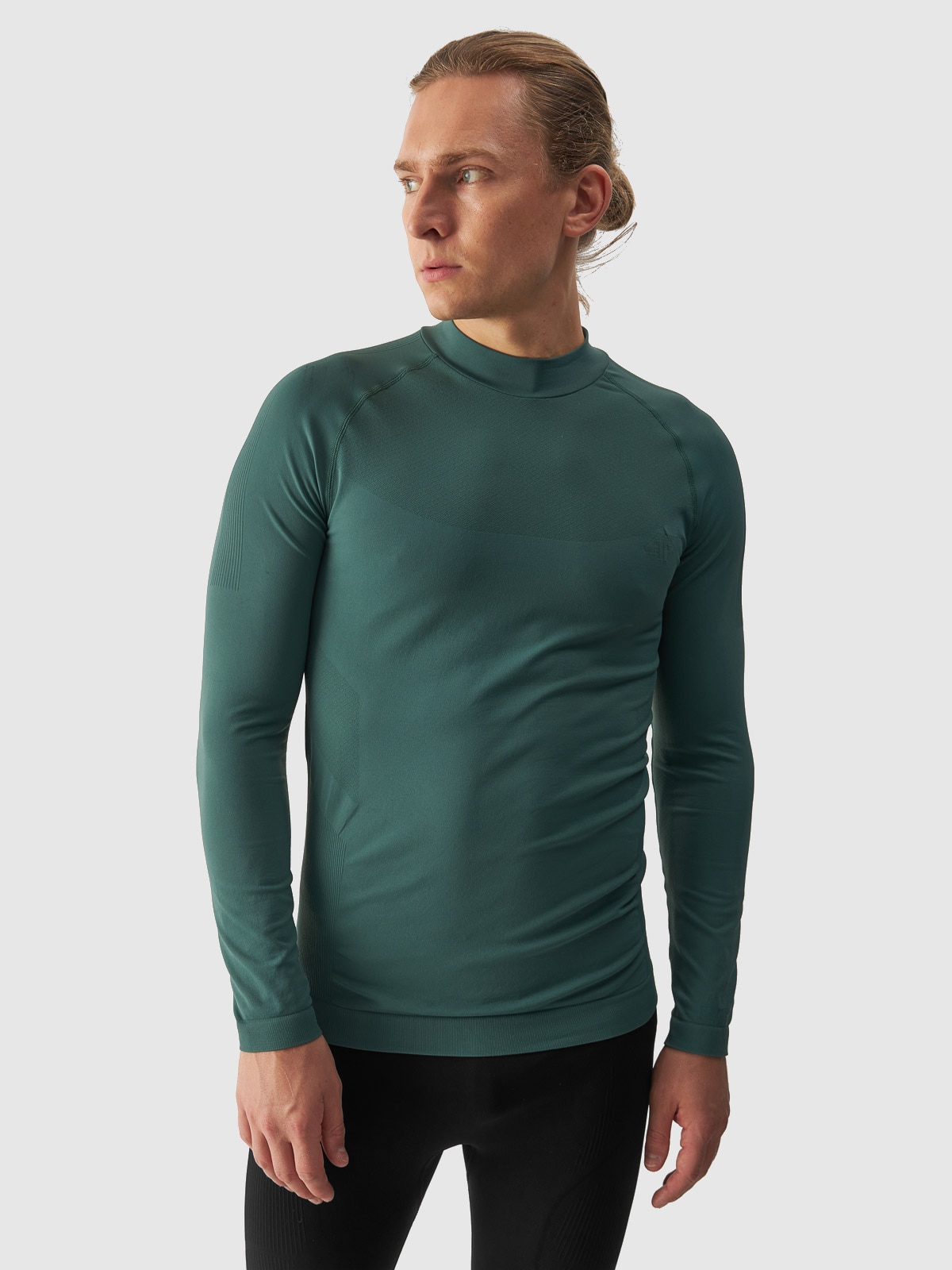 4F Bielizna termoaktywna bezszwowa (góra) męska - turkusowa S/M