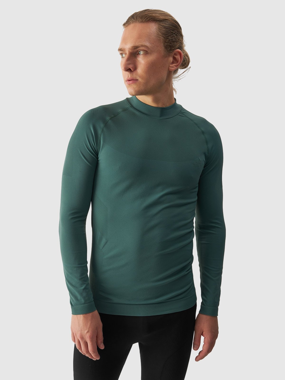 4F Bielizna termoaktywna bezszwowa (góra) męska - turkusowa S/M