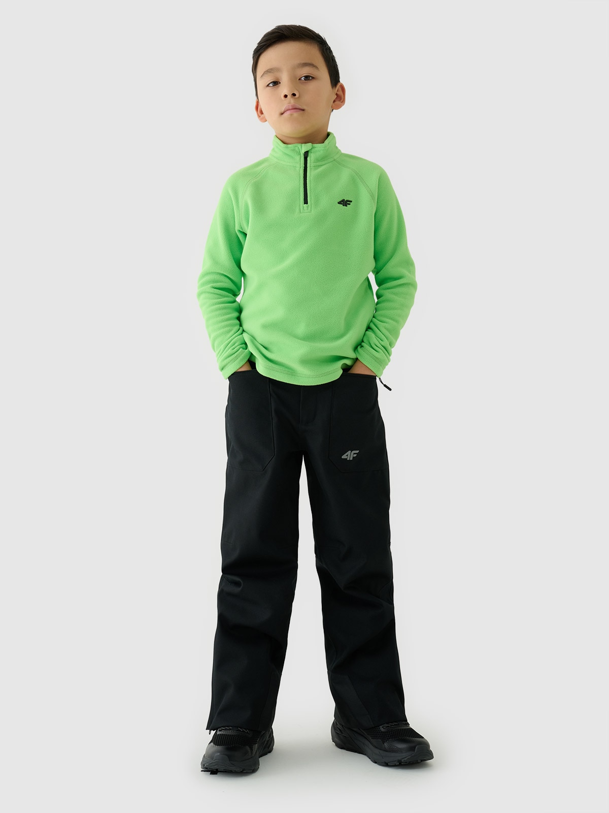 4F Spodnie narciarskie membrana 8000 chłopięce - czarne 140 (9-10 lat)