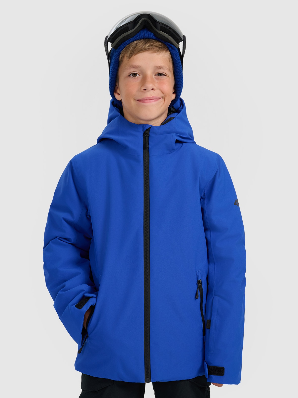 4F Kurtka narciarska membrana 5000 chłopięca - niebieska 164 (13-14 lat)