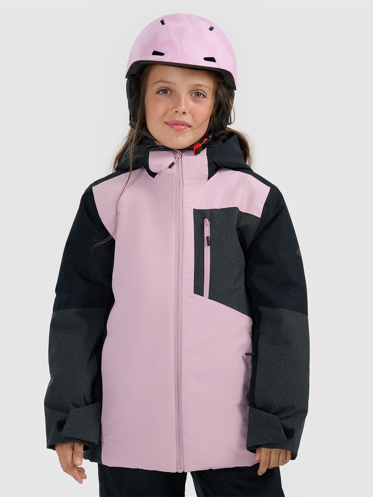 4F Kurtka snowboardowa membrana 10000 dziewczęca - różowa 134 (8-9 lat)