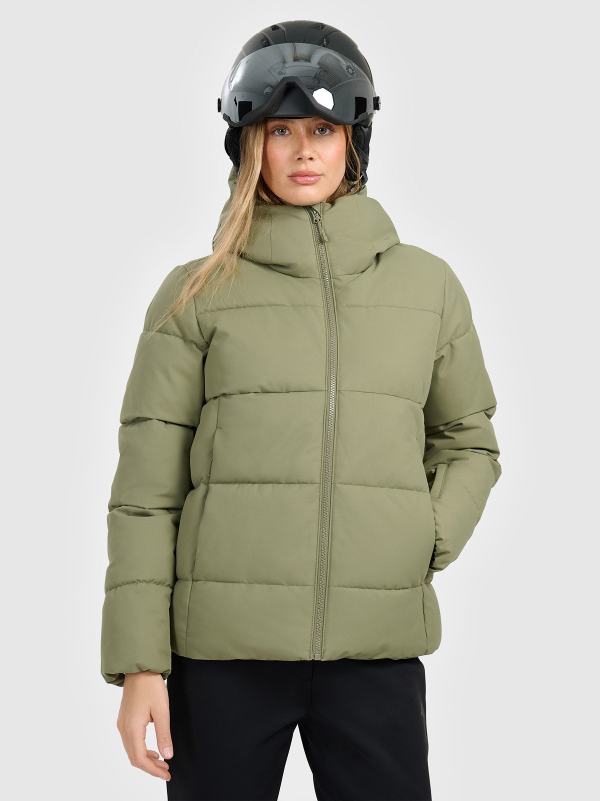 4F Kurtka narciarska membrana 5000 damska - khaki S