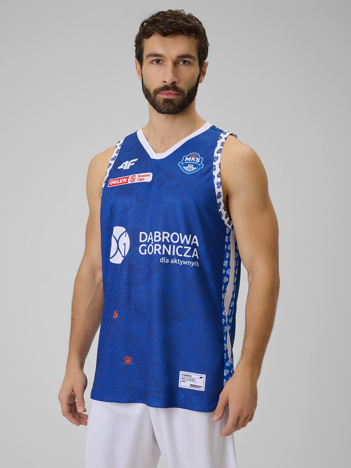 4F Koszulka meczowa replika wyjazdowa z sezonu 2025/26 męska 4F x MKS Dąbrowa Górnicza - niebieska XL