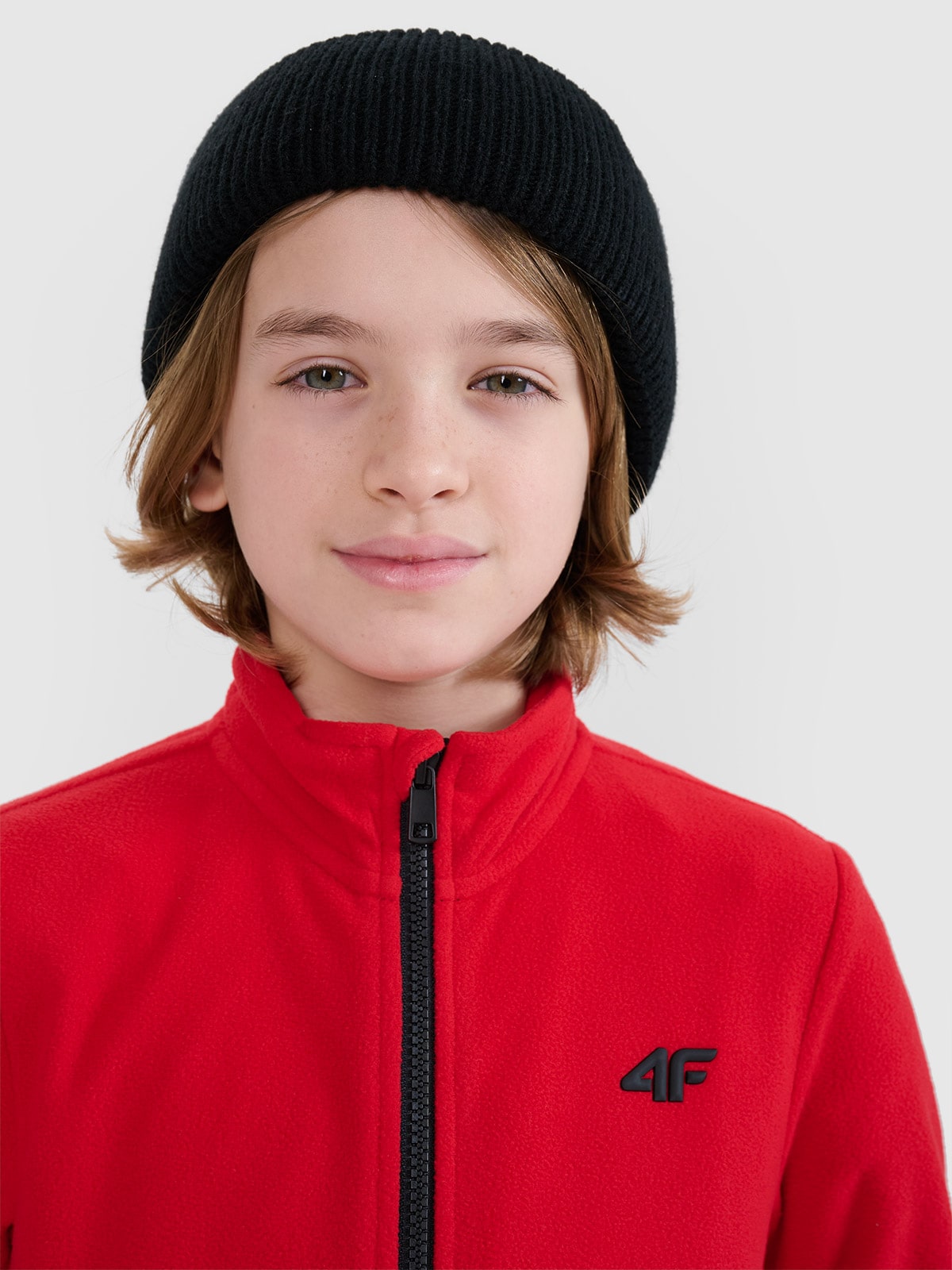 4F Polar regular ze stójką chłopięcy - czerwony 158 (12-13 lat)