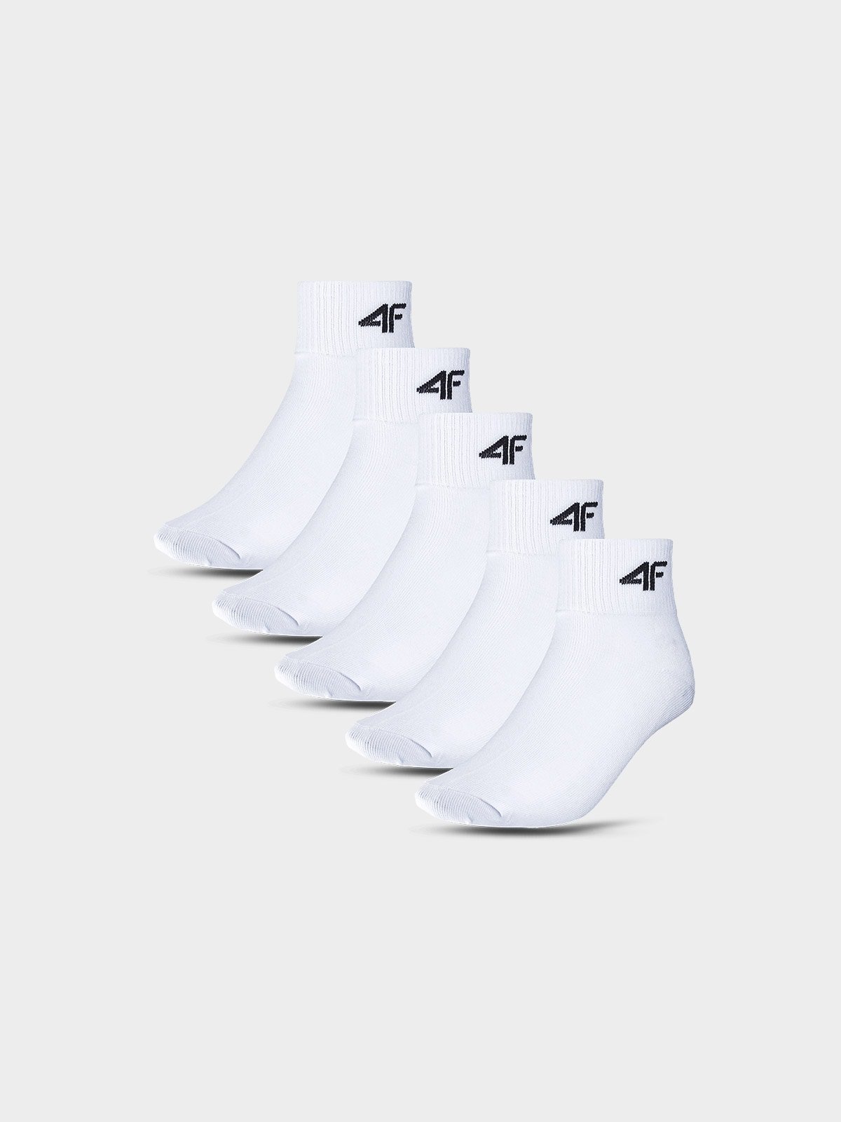 4F Skarpetki krótkie (5-pack) chłopięce - białe 32-34