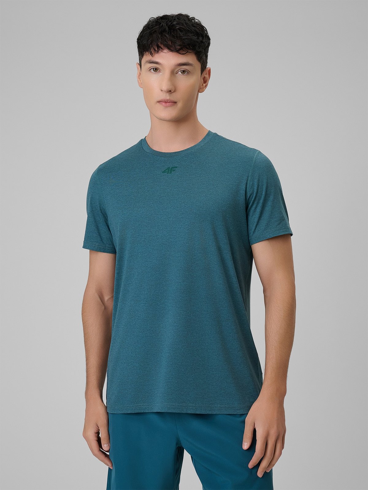 4F Koszulka treningowa regular szybkoschnąca męska - zielona M