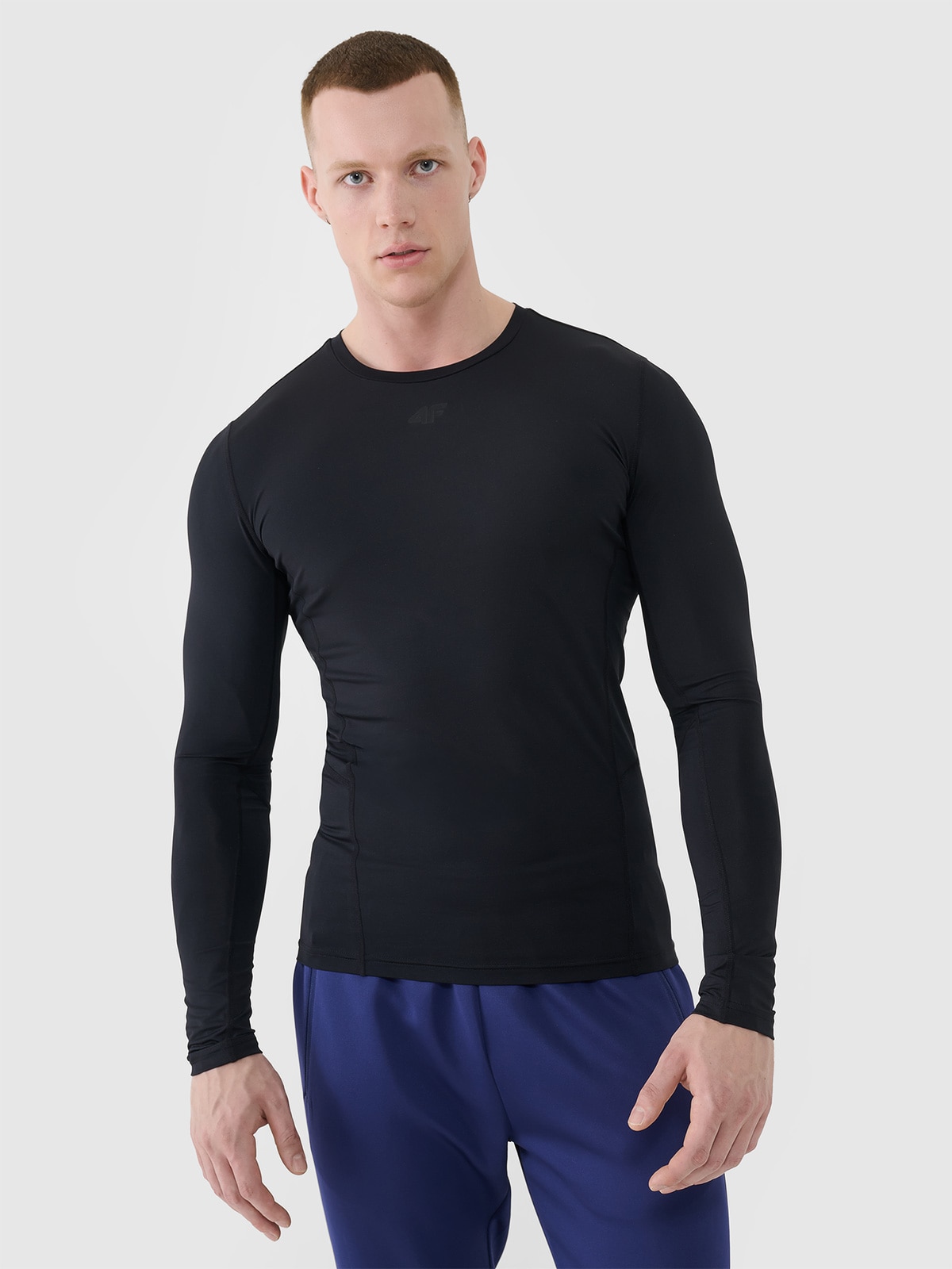 4F Longsleeve treningowy szybkoschnący męski - czarny S