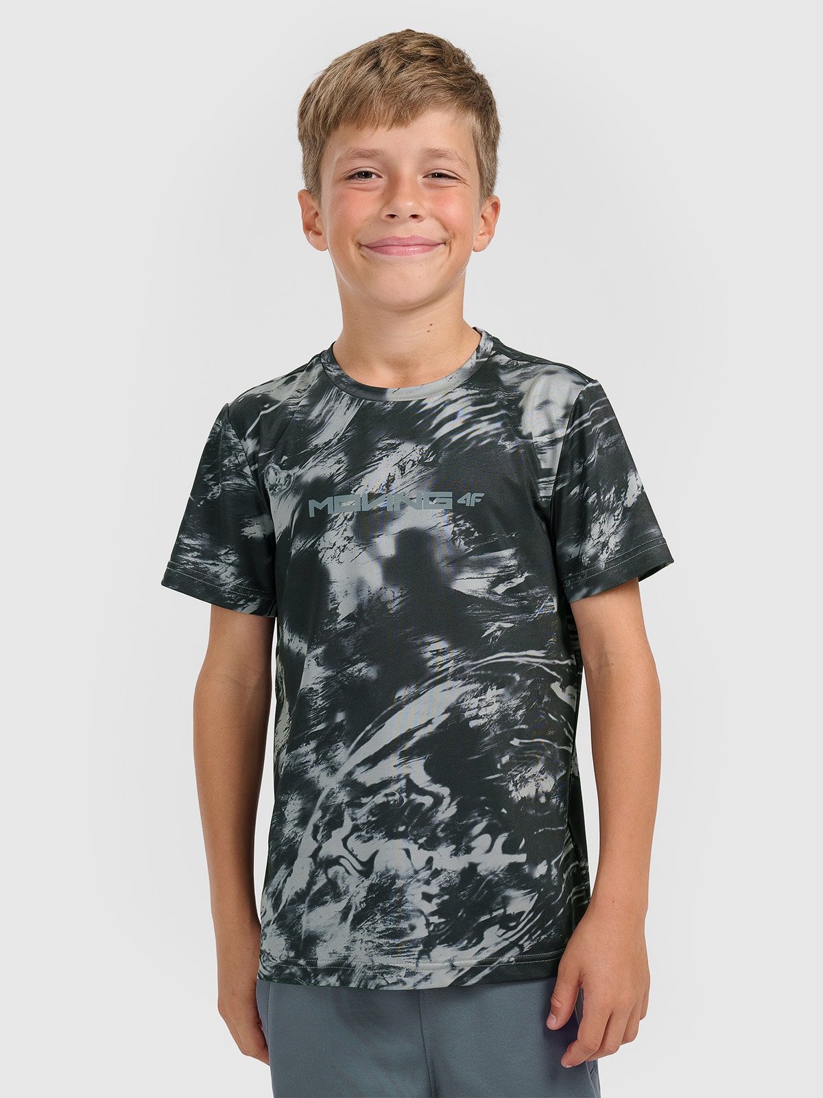 4F T-shirt sportowy szybkoschnący chłopięcy - multikolor 146/152 (10-12 lat)