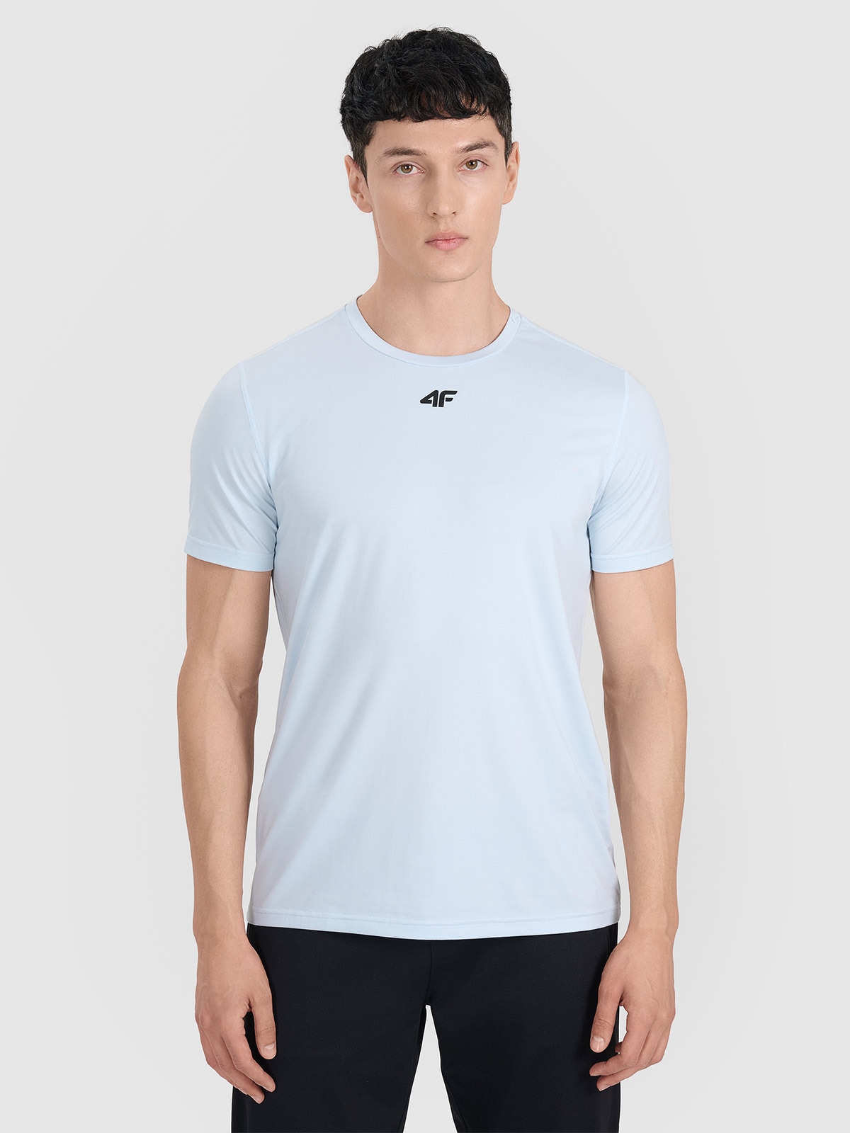 4F Koszulka treningowa szybkoschnąca męska - niebieska XXL