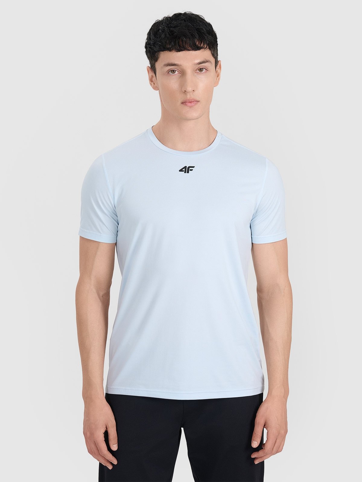 4F Koszulka treningowa szybkoschnąca męska - niebieska XXL