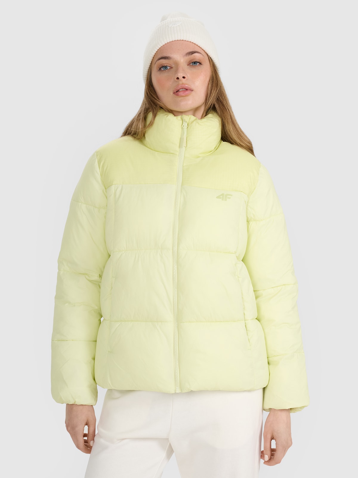 4F Kurtka puchowa z wypełnieniem syntetycznym damska - zielona M