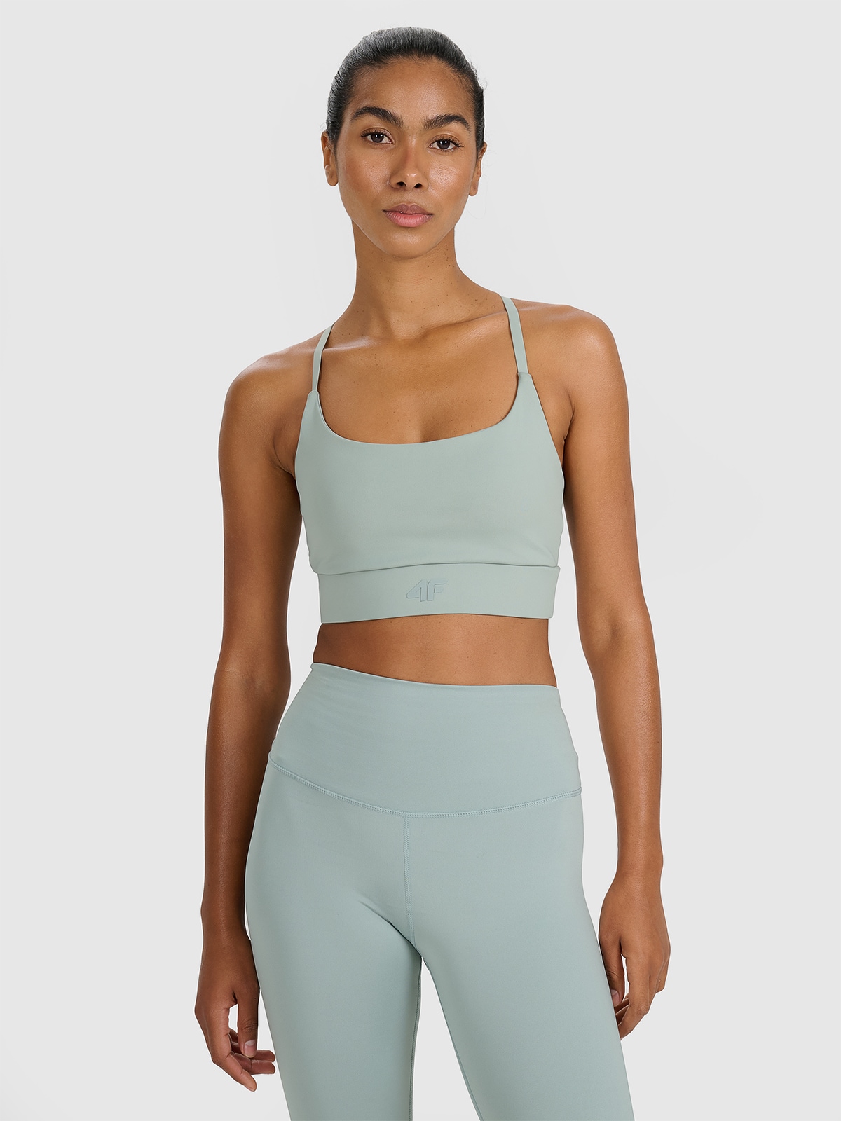 4F Biustonosz treningowy z niskim wsparciem - zielony XS
