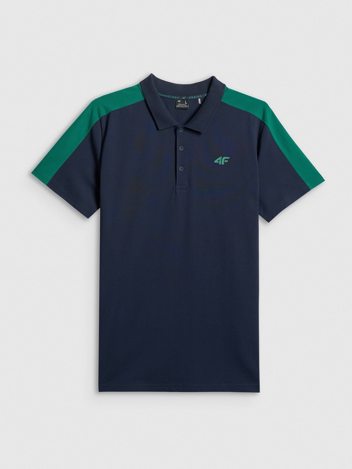 4F Koszulka polo regular męska - granatowa XL