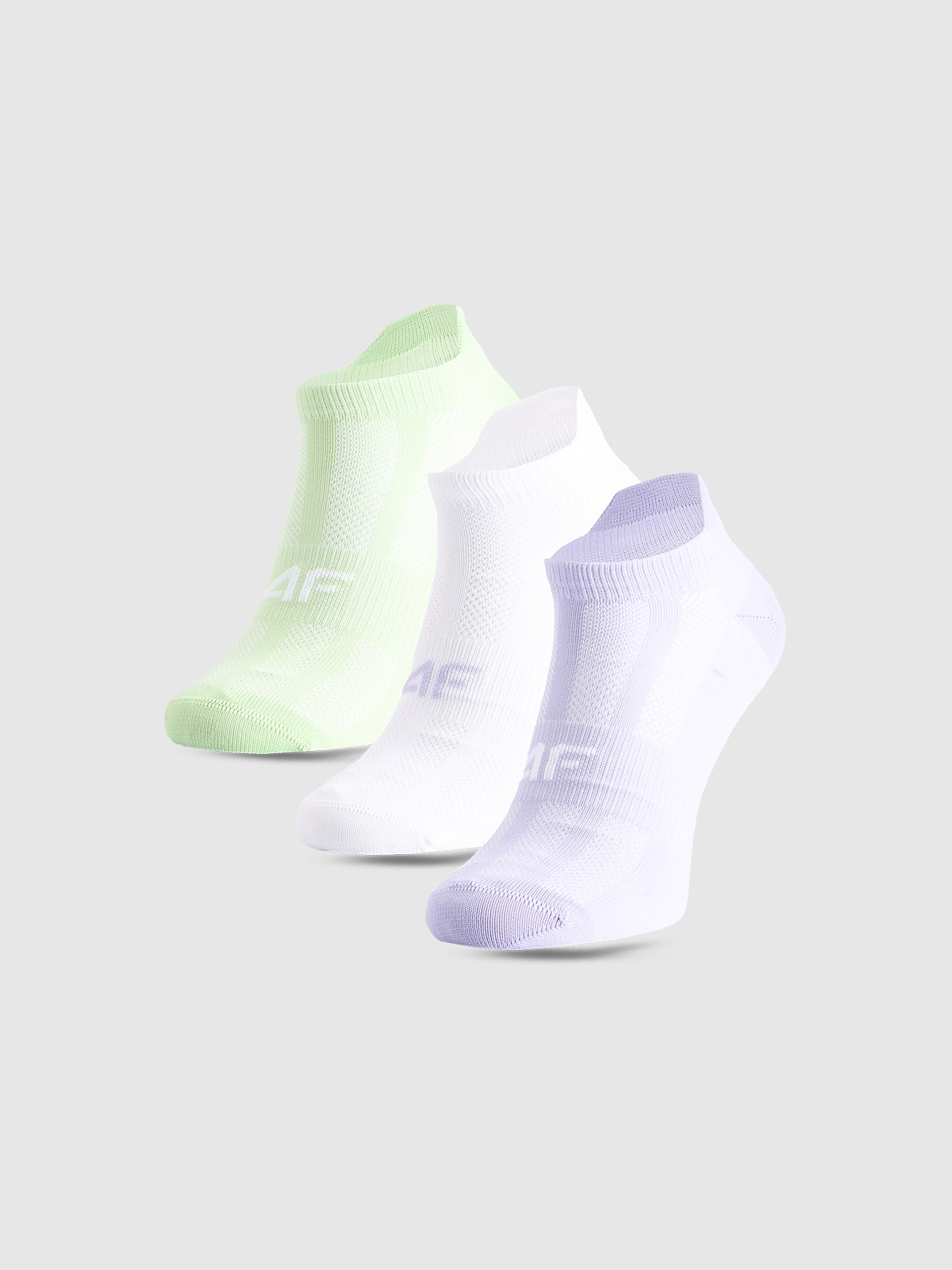 4F Skarpetki sportowe przed kostkę (3-pack) dziewczęce - multikolor 35-37