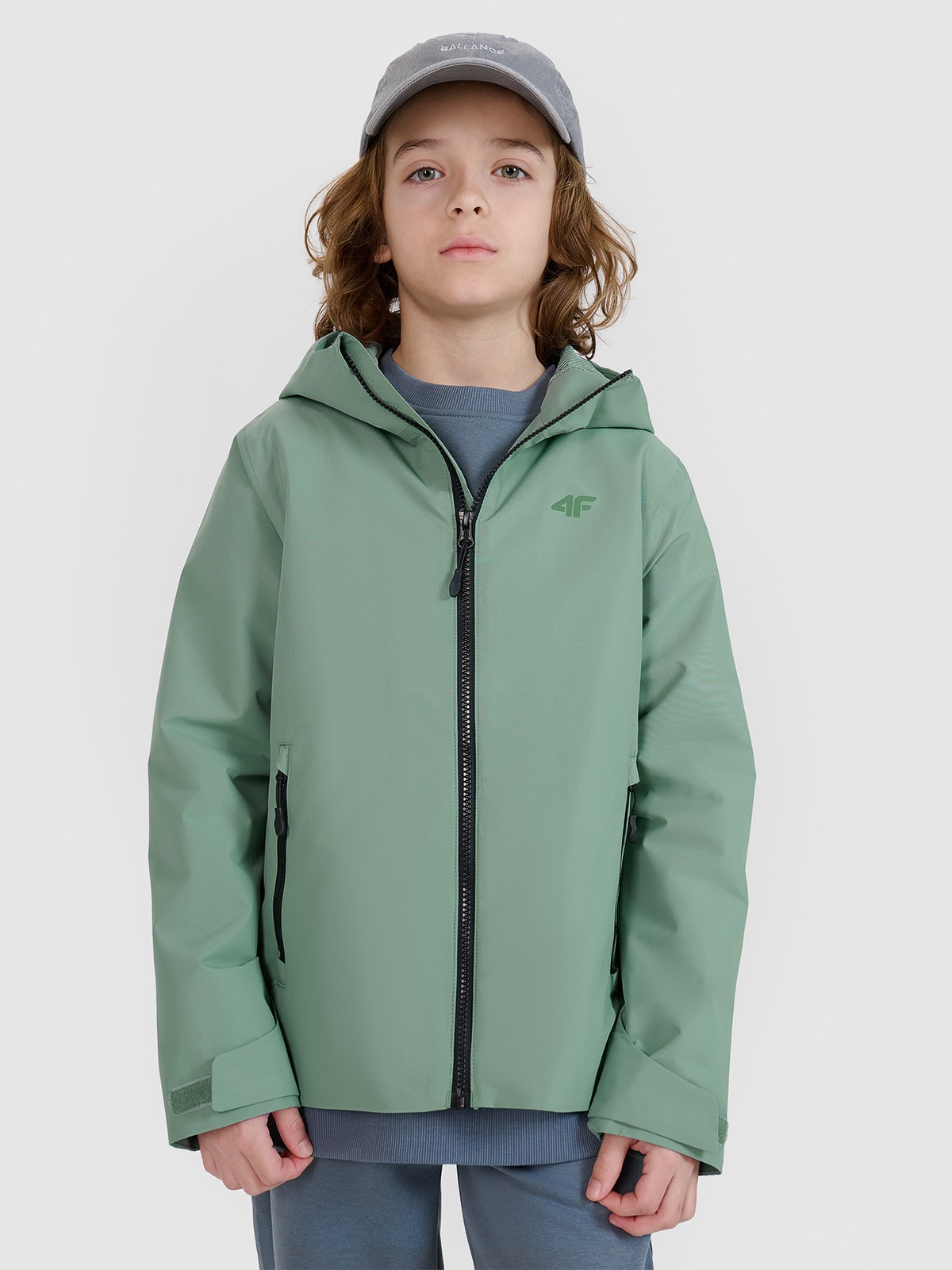 4F Kurtka przejściowa membrana 5000 dziecięca - zielona 122 (6-7 lat)