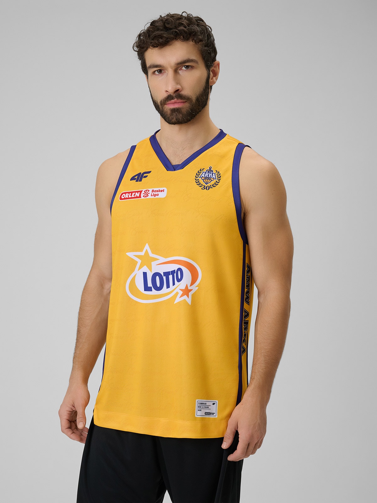 4F Koszulka meczowa replika domowa z sezonu 2025/26 męska 4F x Arka Gdynia - żółta S