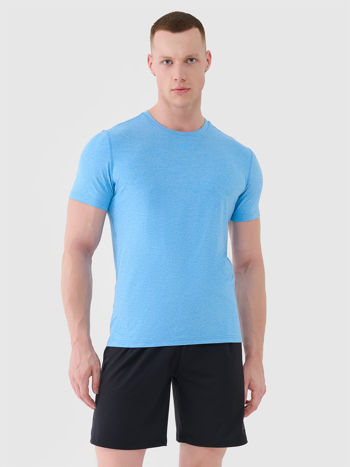 4F Koszulka treningowa szybkoschnąca męska - niebieska 3XL