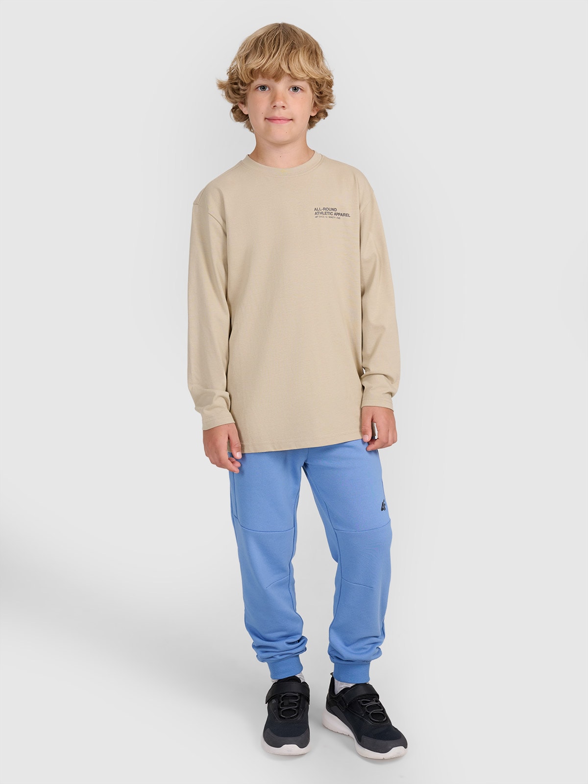 4F Spodnie dresowe joggery chłopięce - niebieskie 158 (12-13 lat)