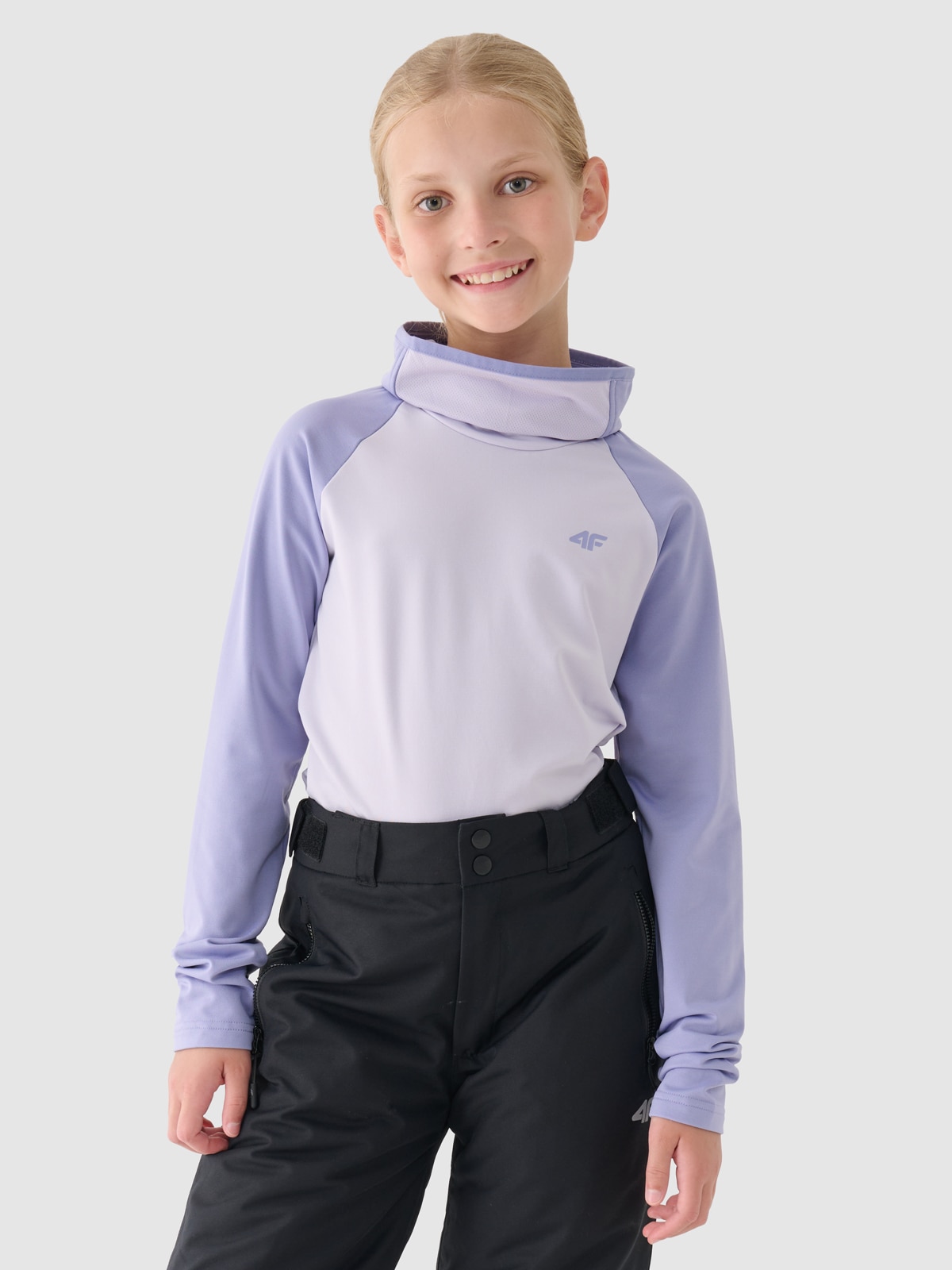 4F Bielizna termiczna ocieplana (góra) dziecięca - fioletowa 134/140 (8-10 lat)