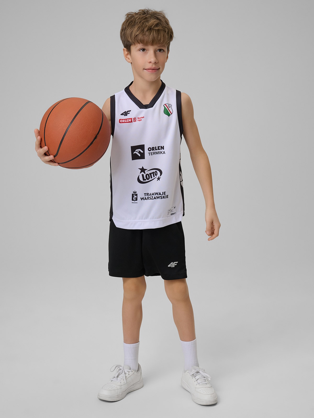 4F Koszulka meczowa replika domowa z sezonu 2025/26 dziecięca 4F x Legia Warszawa - biała 122/128 (6-8 lat)