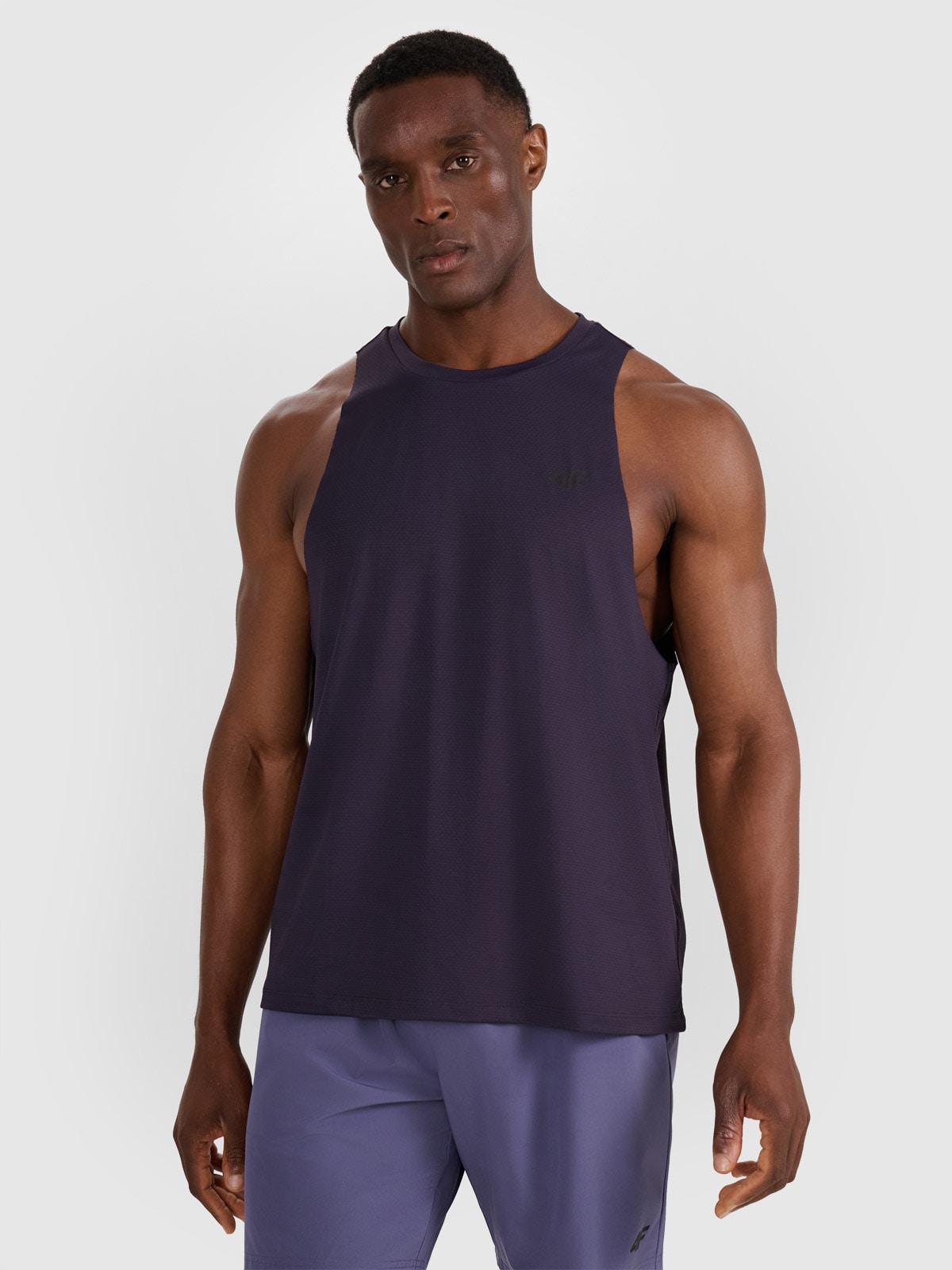 4F Tank top treningowy szybkoschnący męski - granatowy XL