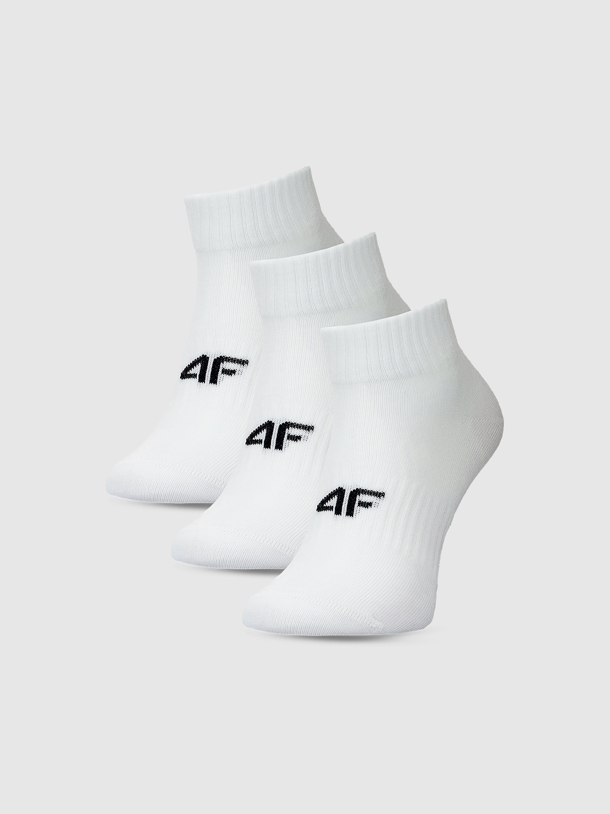 4F Skarpetki casual za kostkę (3-pack) damskie - białe 39-42