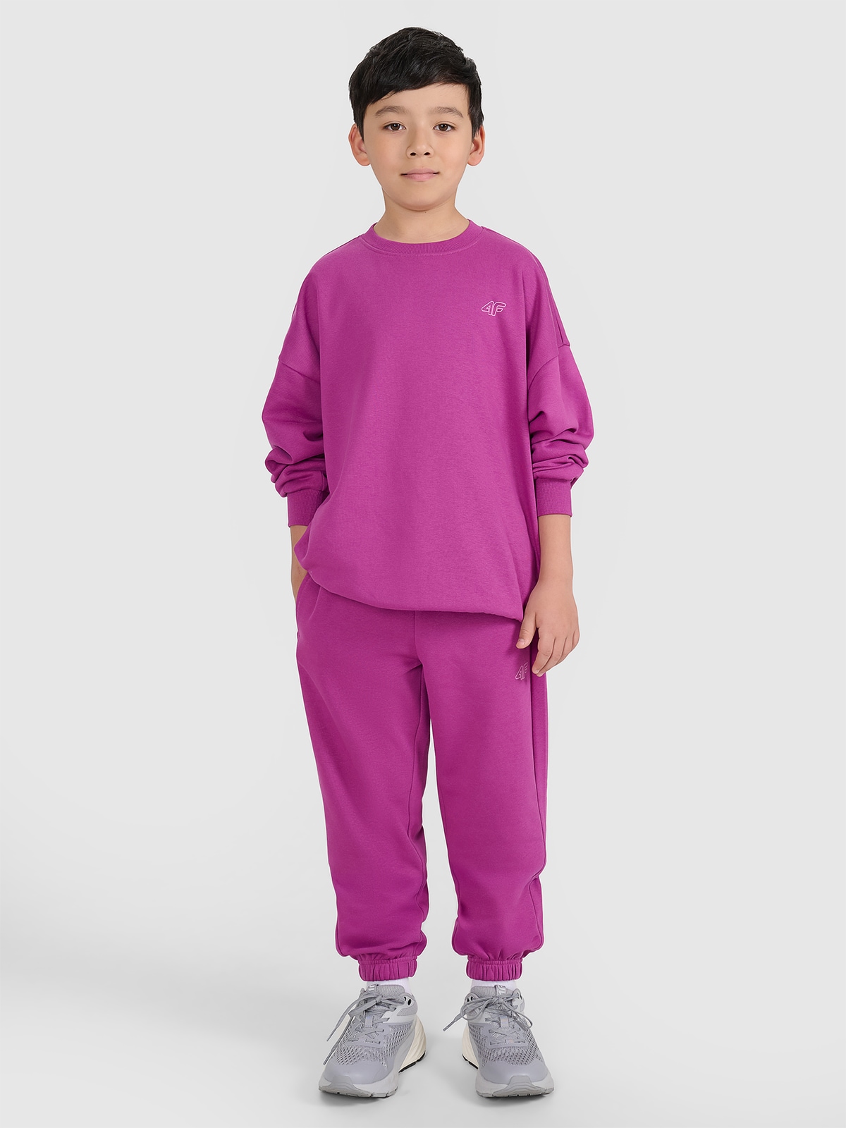 4F Komplet dresowy dziecięcy - różowy 122/128 (6-8 lat)
