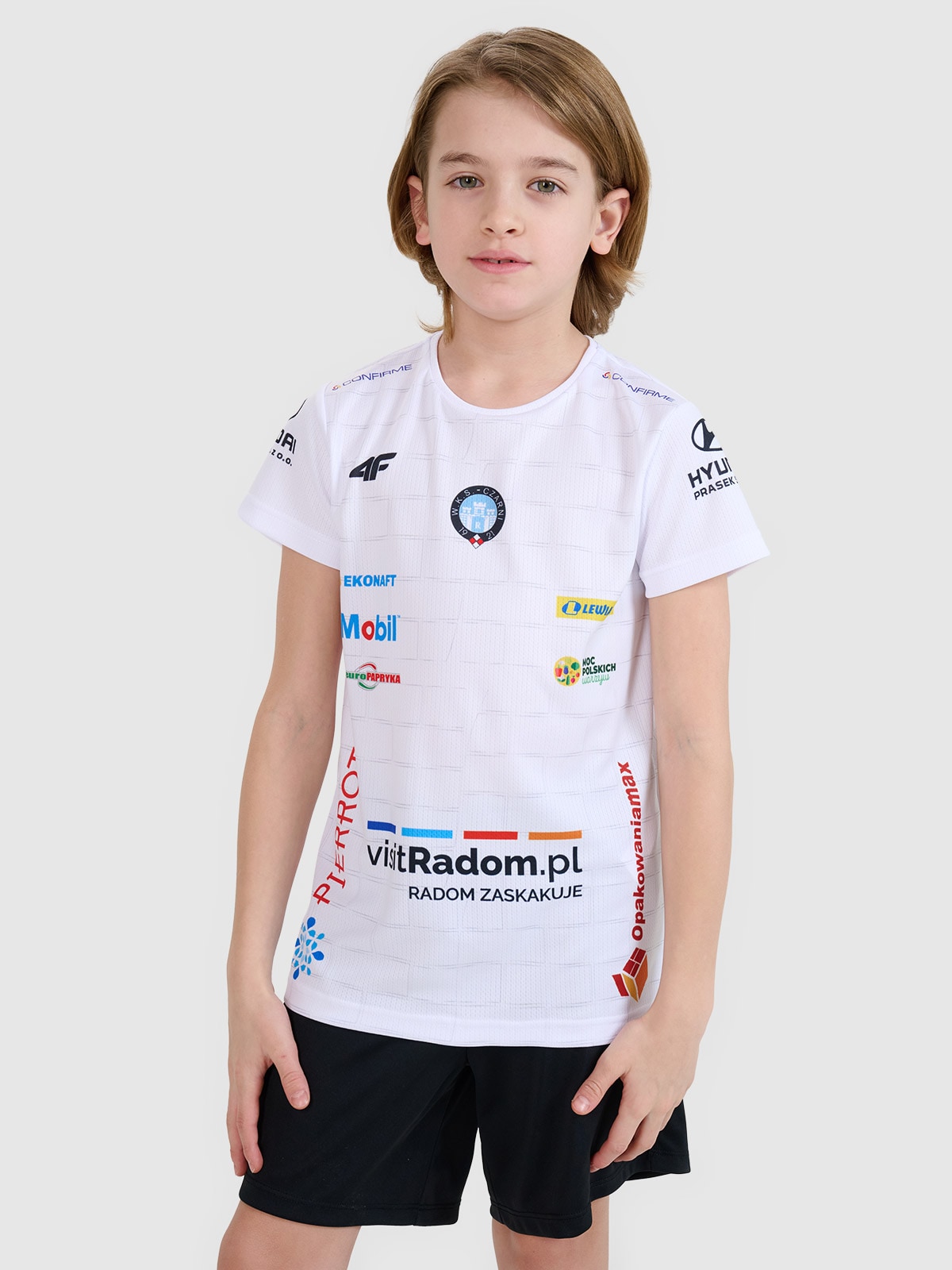 4F Koszulka meczowa replika wyjazdowa z sezonu 2024/25 dziecięca 4F x Czarni Radom - multikolor 110/116