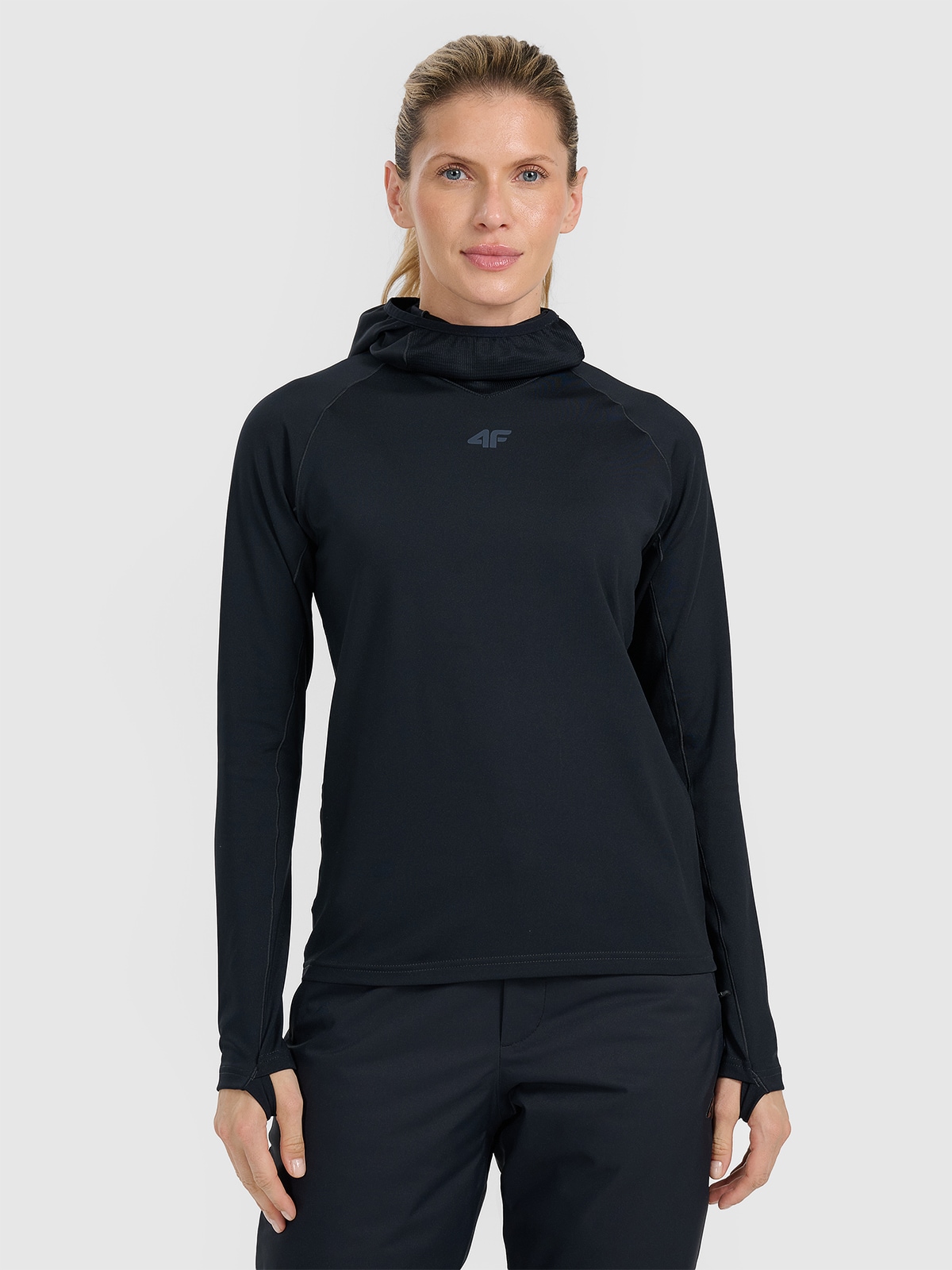 4F Bielizna termiczna ocieplana (góra) damska - czarna XL