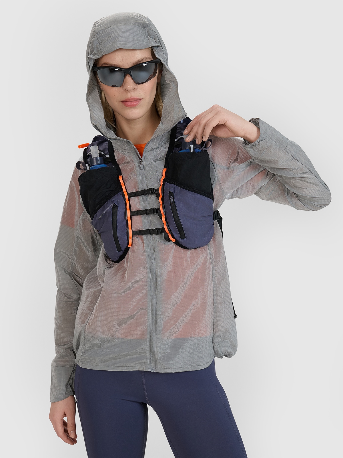 4F Kamizelka do biegania w terenie - granatowa Uniwersalny