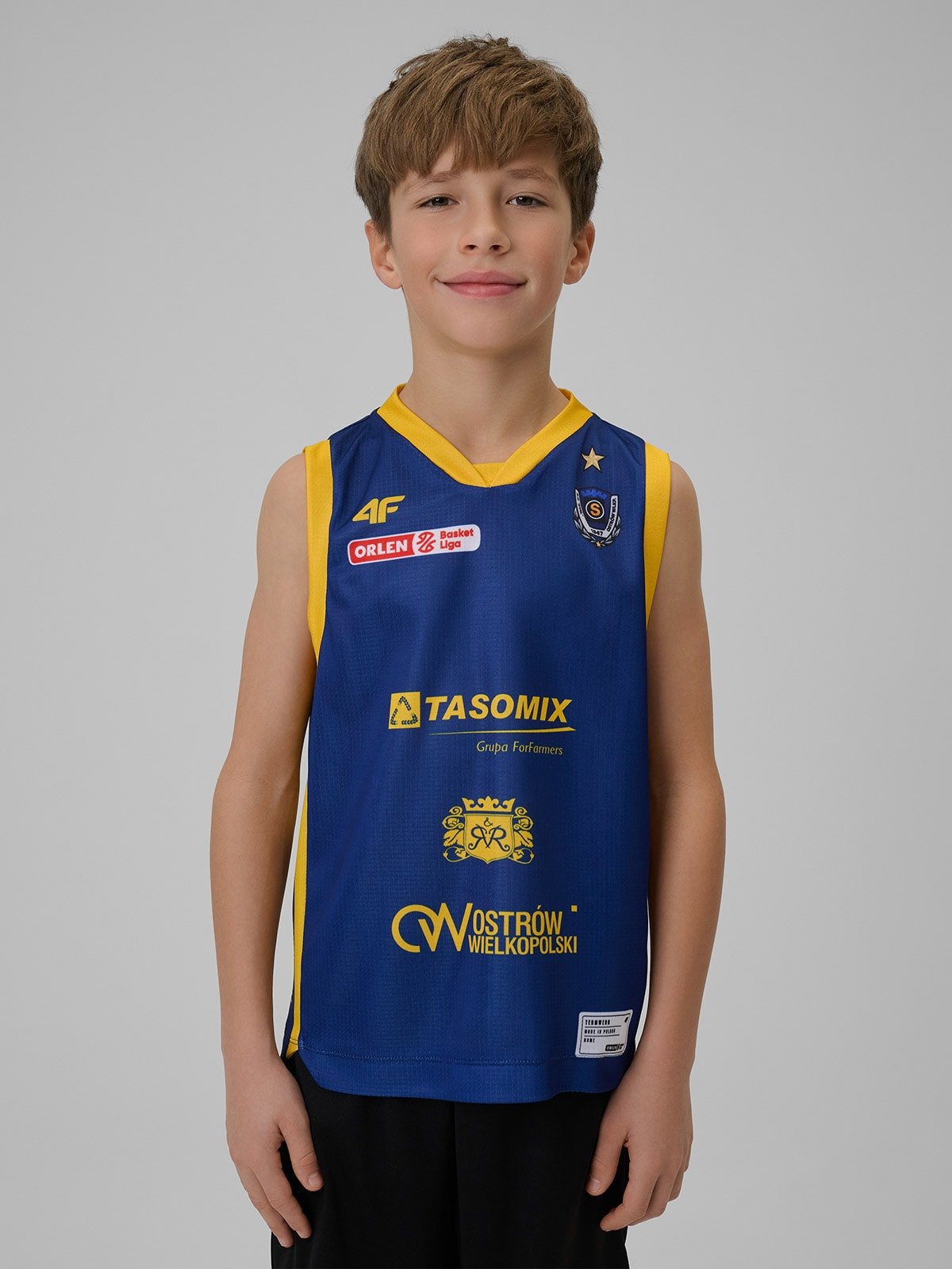4F Koszulka meczowa replika domowa z sezonu 2025/26 dziecięca 4F x Stal Ostrów - granatowa 134/140 (8-10 lat)