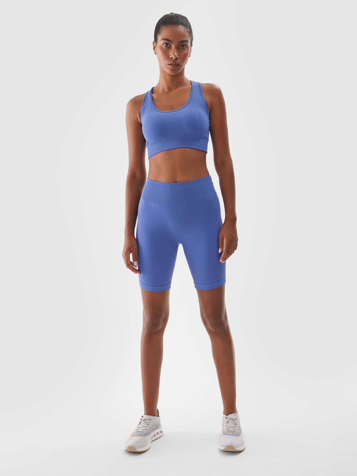 4F Legginsy kolarki treningowe damskie - granatowe M/L