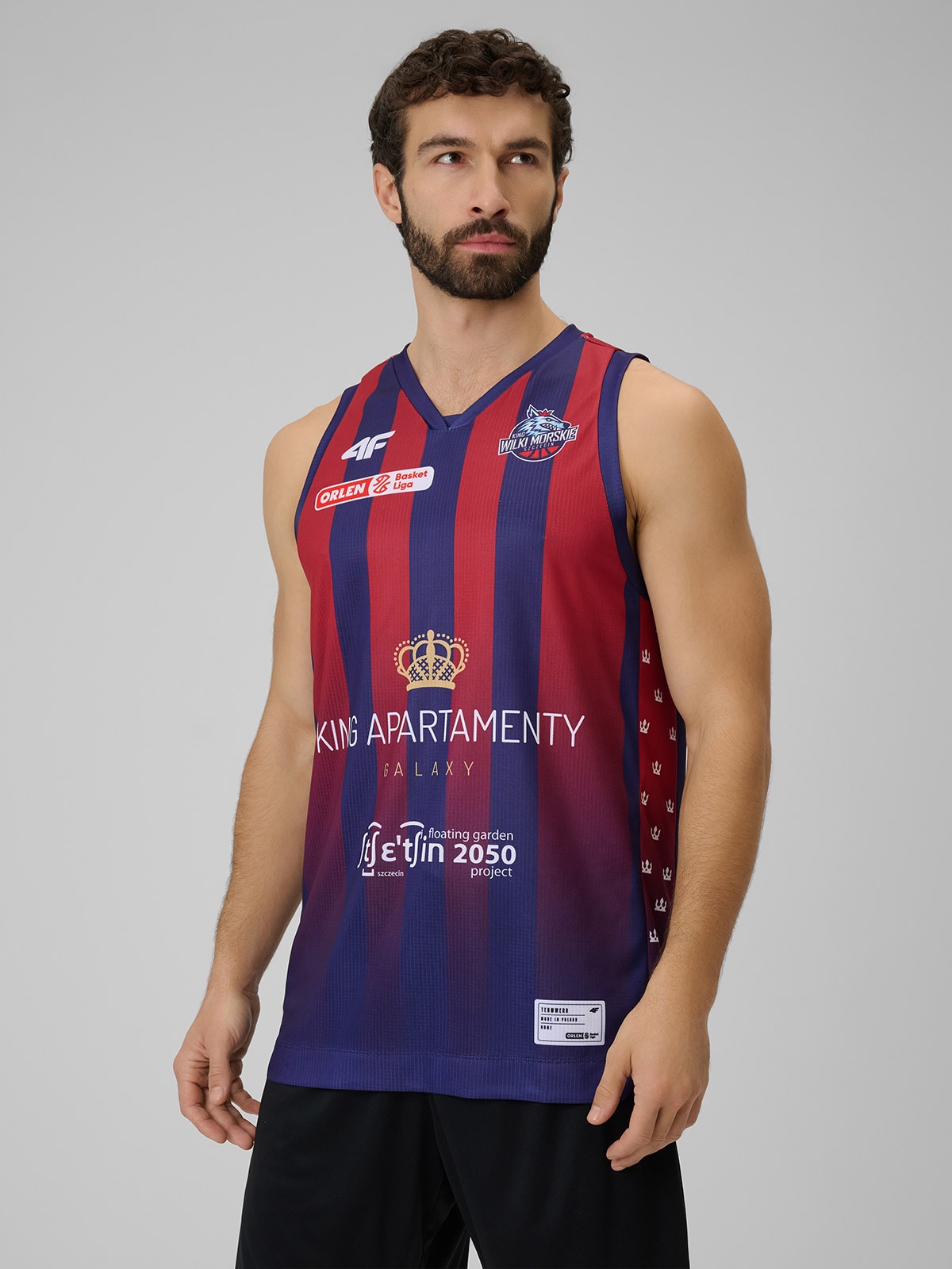 4F Koszulka meczowa replika wyjazdowa z sezonu 2025/26 męska 4F x King Szczecin - granatowa L