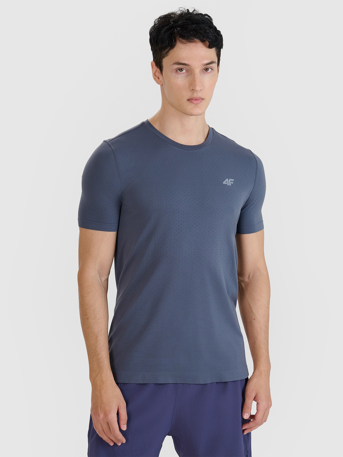4F Koszulka do biegania szybkoschnąca męska - szara S/M