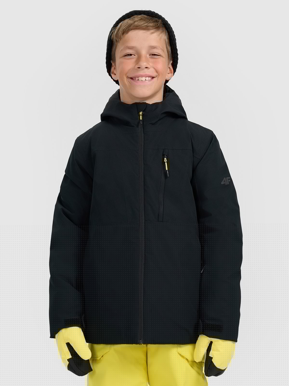 4F Kurtka narciarska membrana 8000 chłopięca - czarna 122 (6-7 lat)