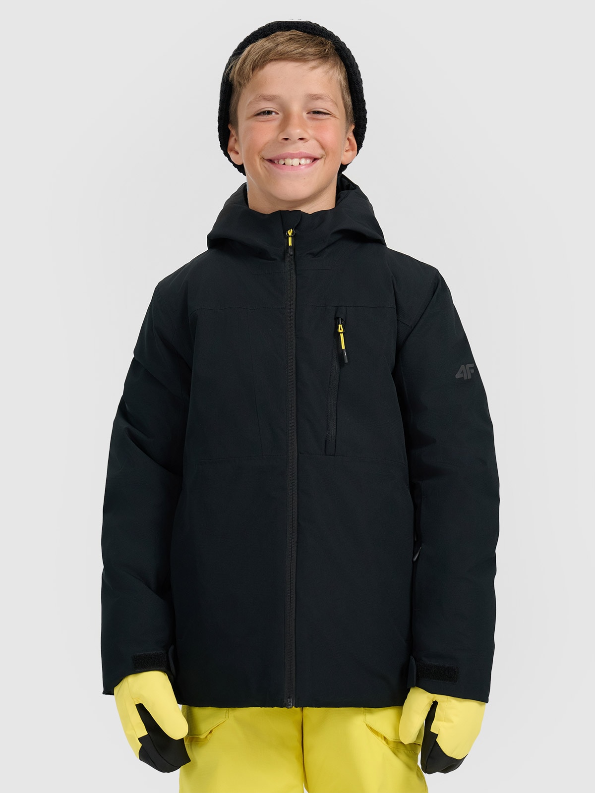 4F Kurtka narciarska membrana 8000 chłopięca - czarna 122 (6-7 lat)